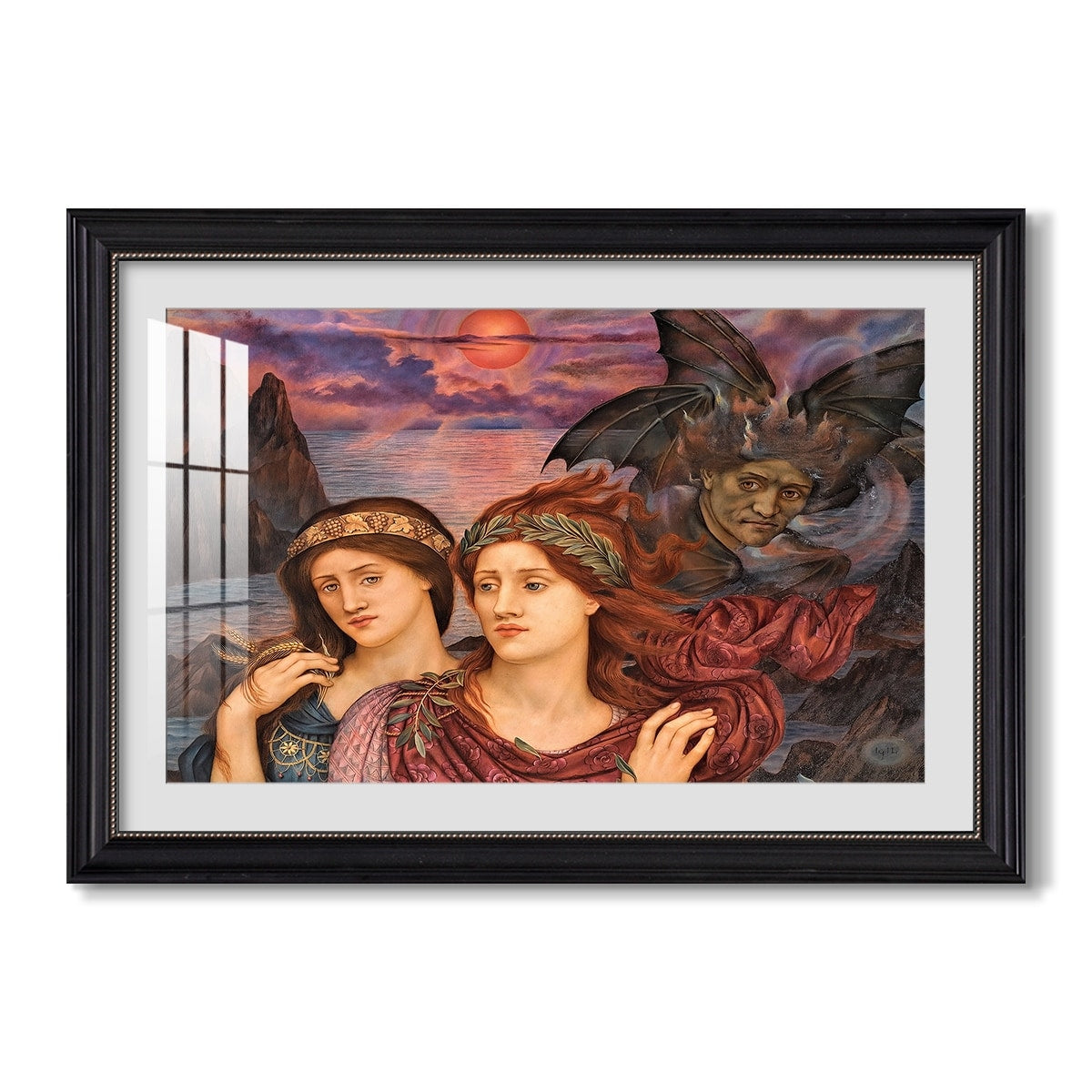 The Vision 1914 Evelyn De Morgan Custom Framed Print