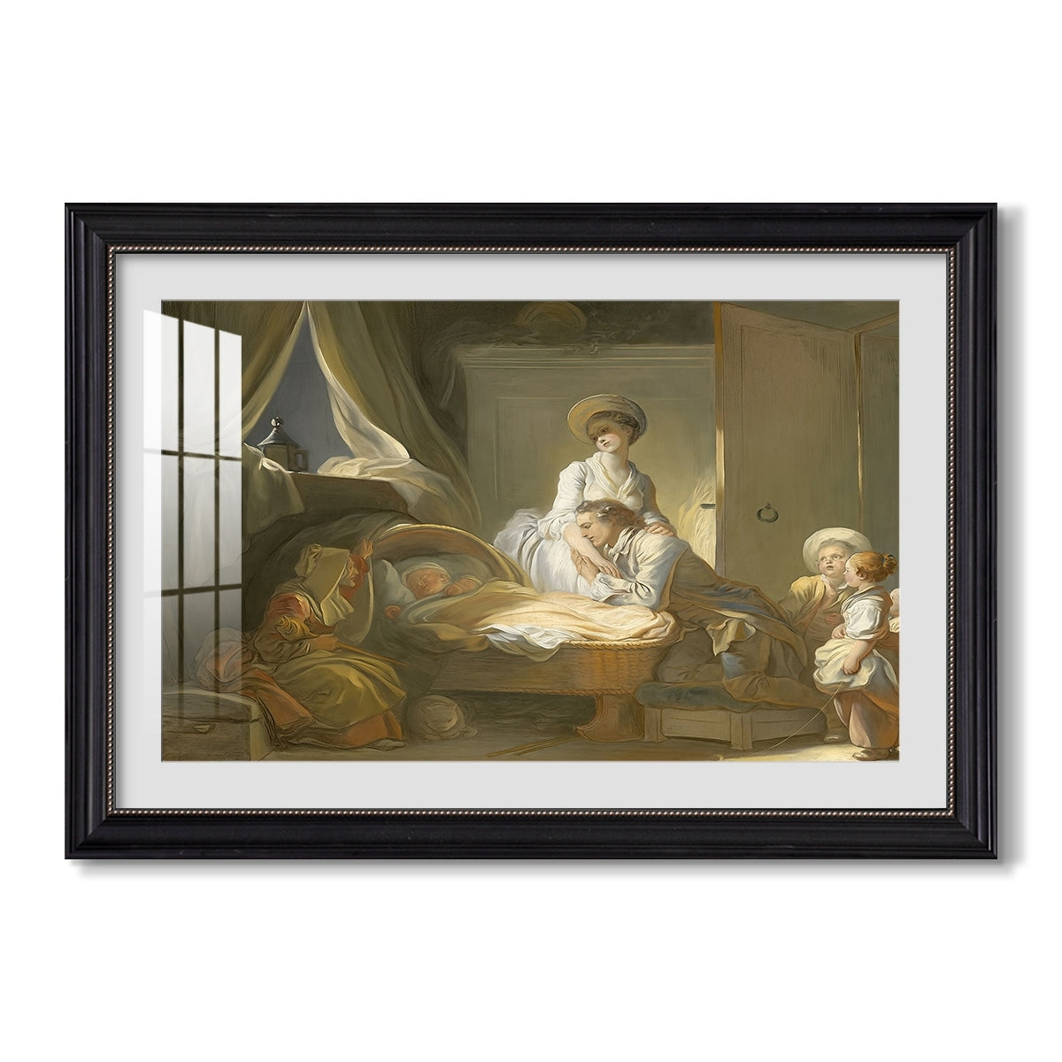 The Visit To The Nursery C 1775 Jean Honore Fragonard Custom Framed Print