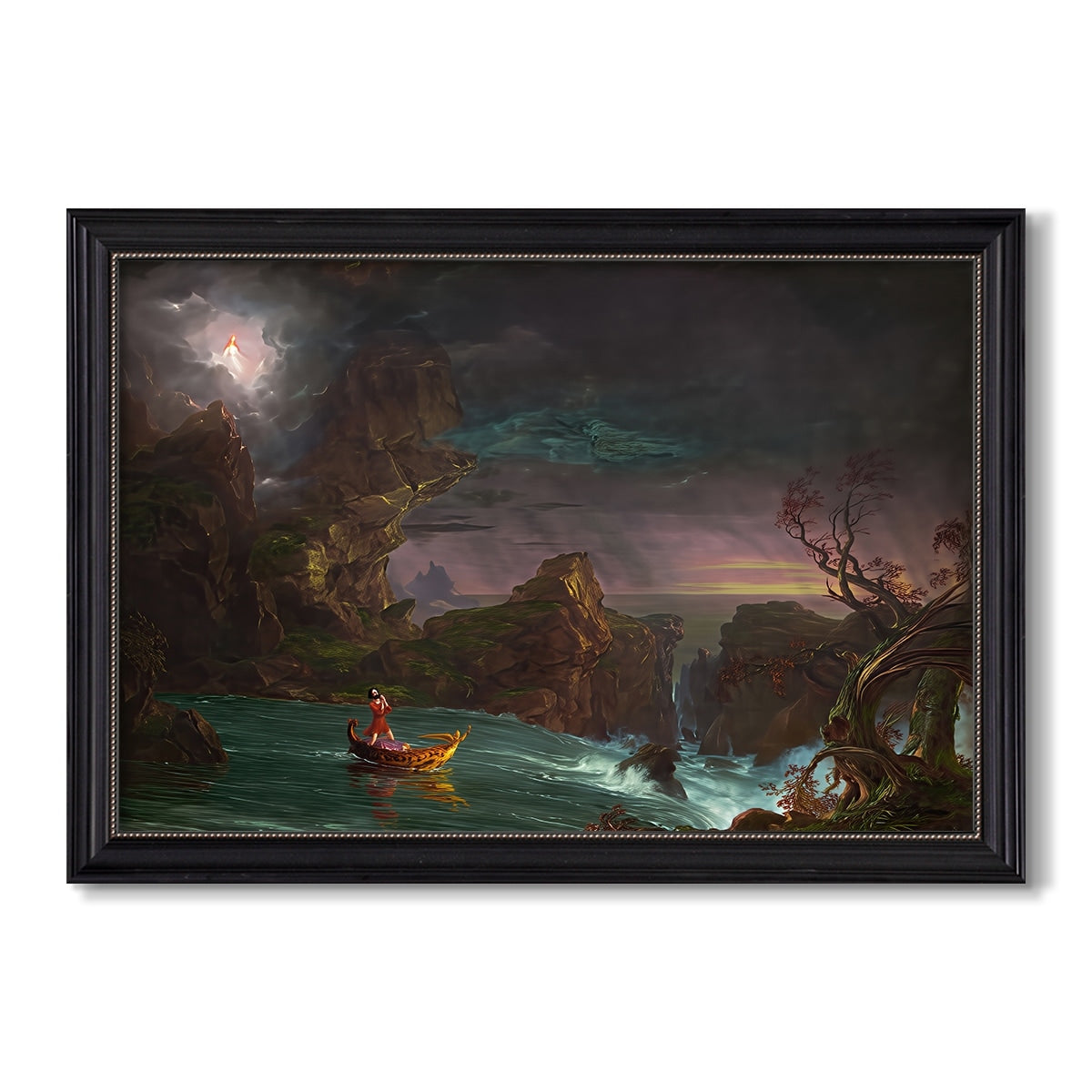 The Voyage Of Life Manhood 1842 Thomas Cole Custom Framed Canvas