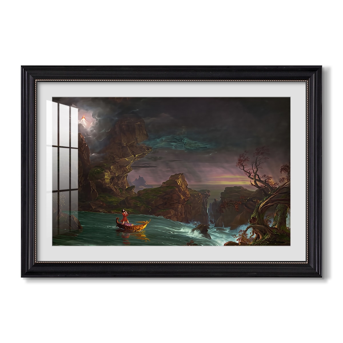 The Voyage Of Life Manhood 1842 Thomas Cole Custom Framed Print
