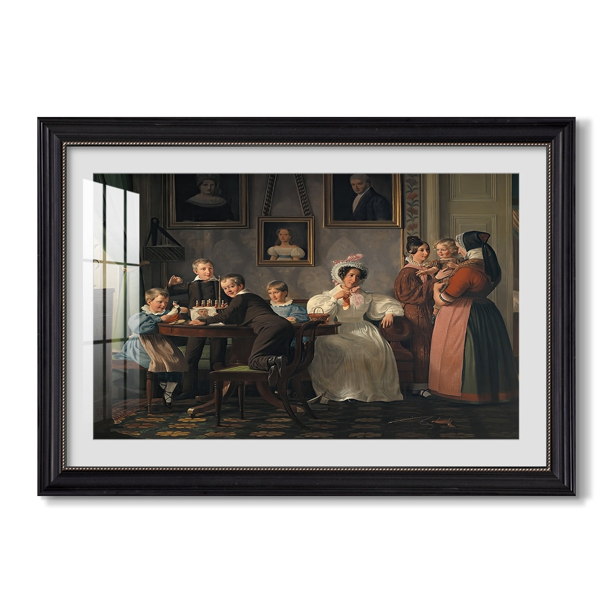 The Waagepetersen Family 1836 Wilhelm Marstrand Custom Framed Print