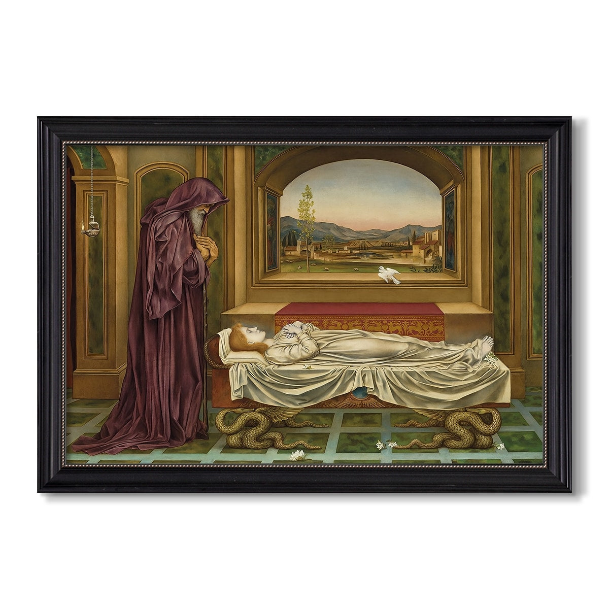 The Wandering Jew Whom The Gods Love Die Young 1888 Evelyn De Morgan Custom Framed Canvas