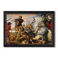 The Wolf And Fox Hunt C 1616 Peter Paul Rubens Custom Framed Canvas