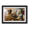 The Wolf And Fox Hunt C 1616 Peter Paul Rubens Custom Framed Print