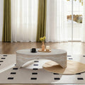 The Oval Natural Marble Coffee Table Side Table In The Living Room
