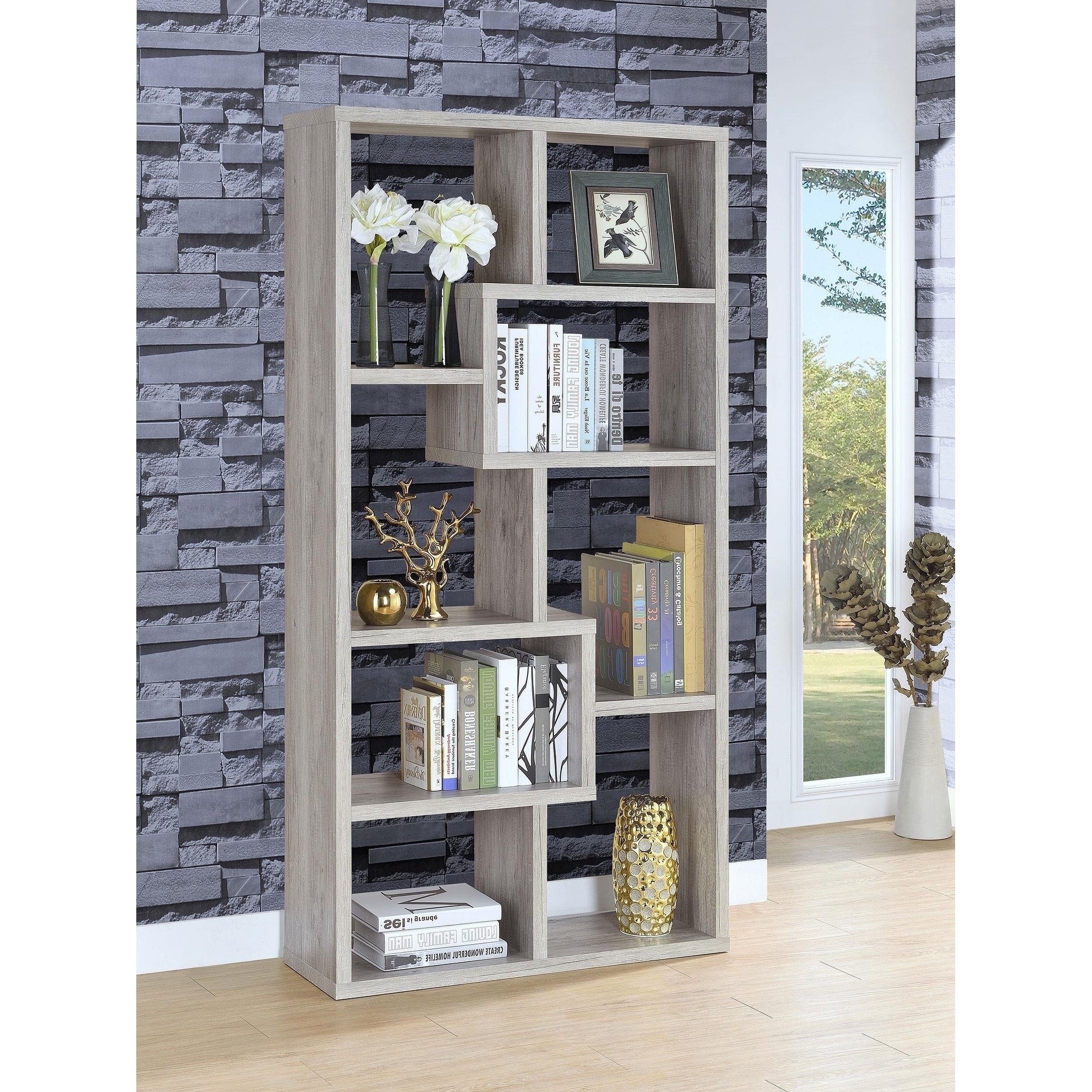 Strick Bolton Novatt Wood 8 Shelf Bookcase