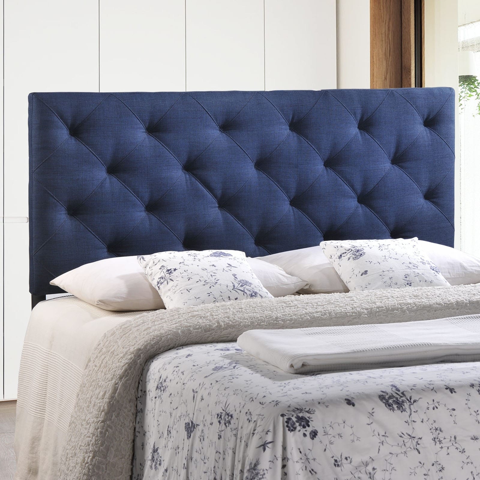 Theodore Queen Linen Tufted Headboard