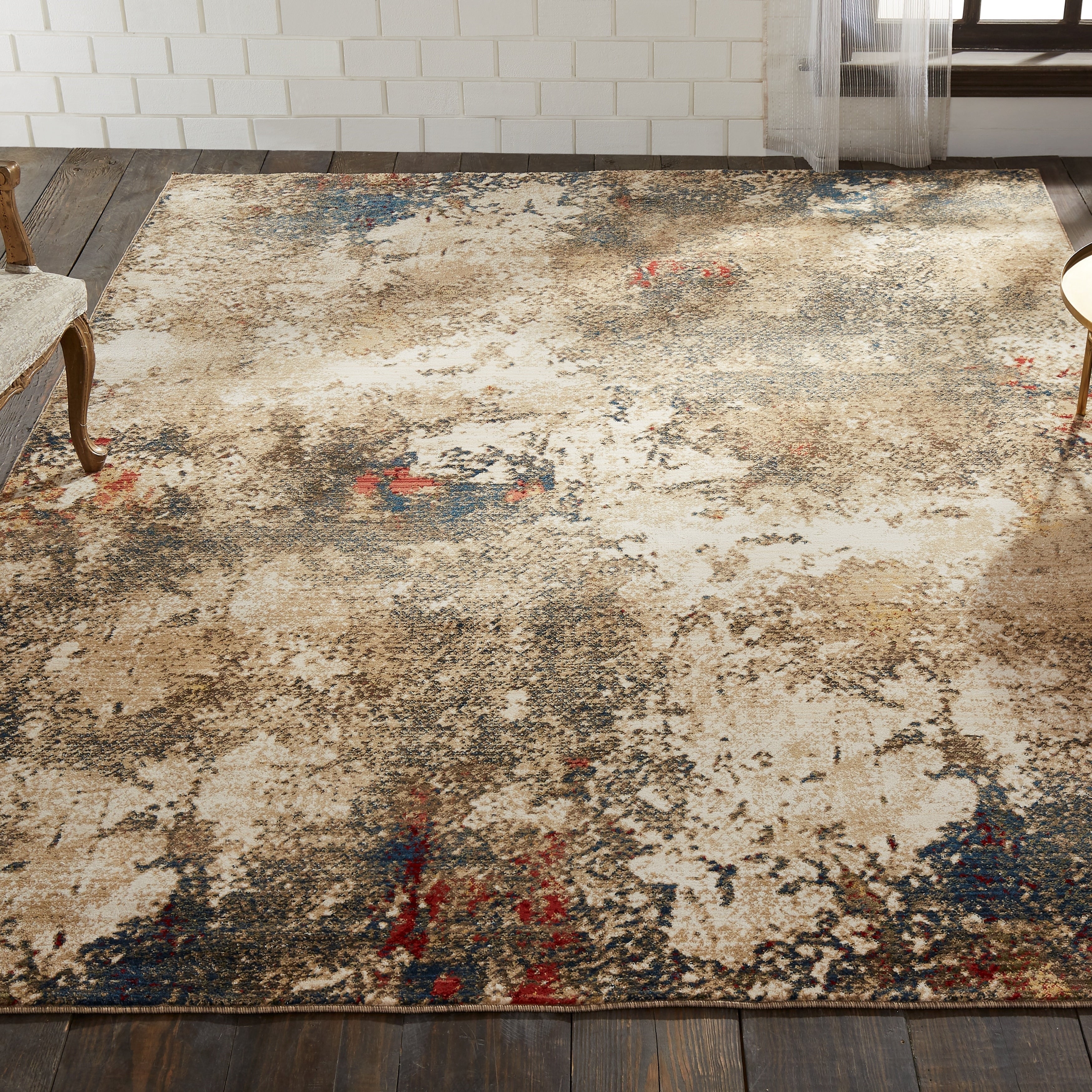 Theory Abstract Sand Tones Area Rug