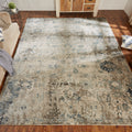 Theory Ivory Blue Area Rug