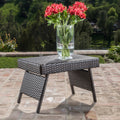 Thira Outdoor Aluminum Wicker Accent Table By Christopher Knight Home