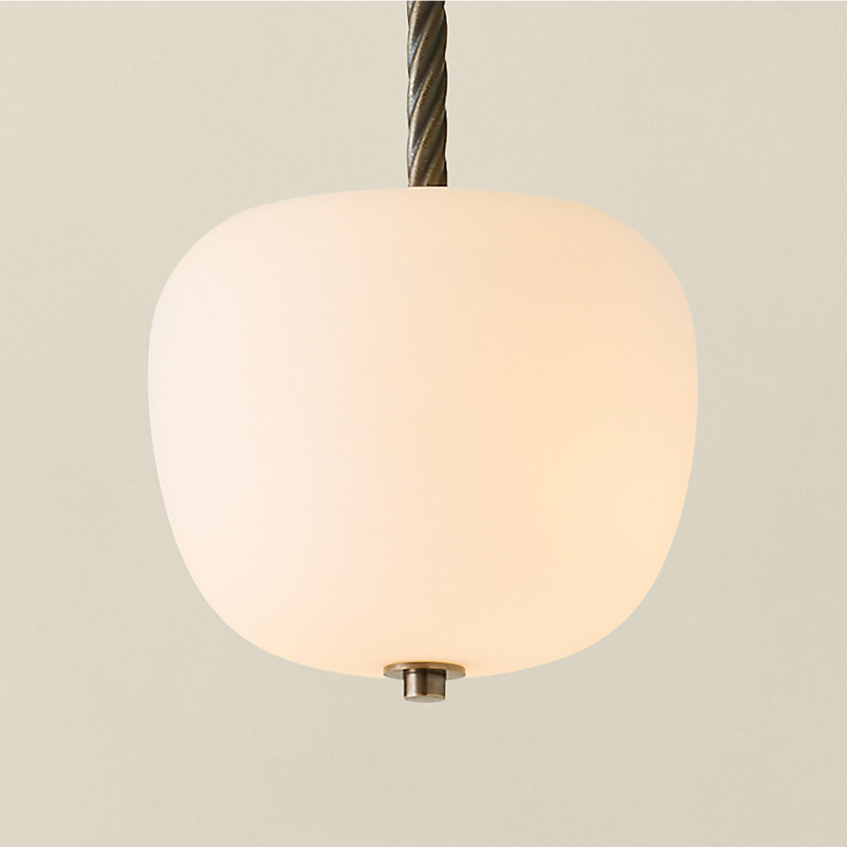 Thorne Dark Bronze Small Flush Mount Light with Opaline Glass Shade
