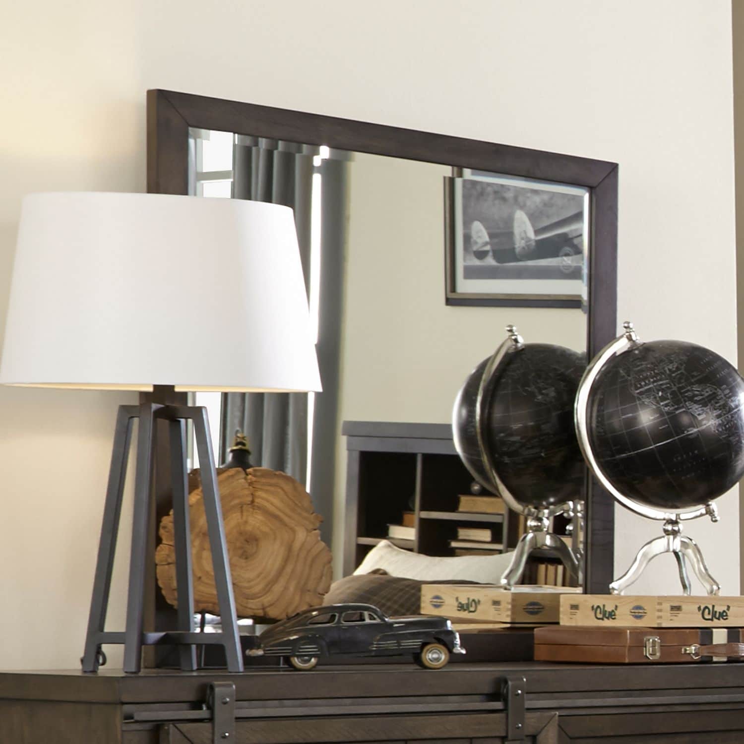 Thornwood Hills Rock Beaten Grey Mirror