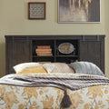 Thornwood Hills Rock Beaten Grey Saw Cuts Queen Bookcase Headboard