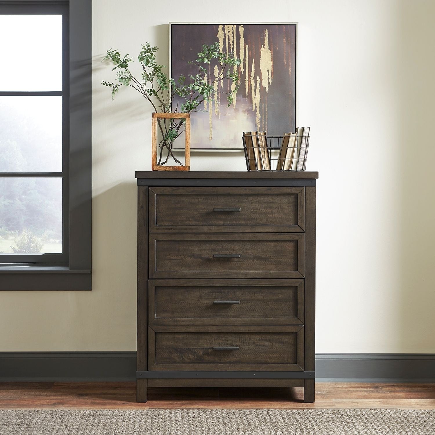 Thornwood Hills Youth Rock Beaten Grey 4 Drawer Chest