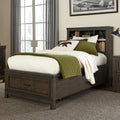 Thornwood Hills Youth Rock Beaten Grey Full Bookcase Bed