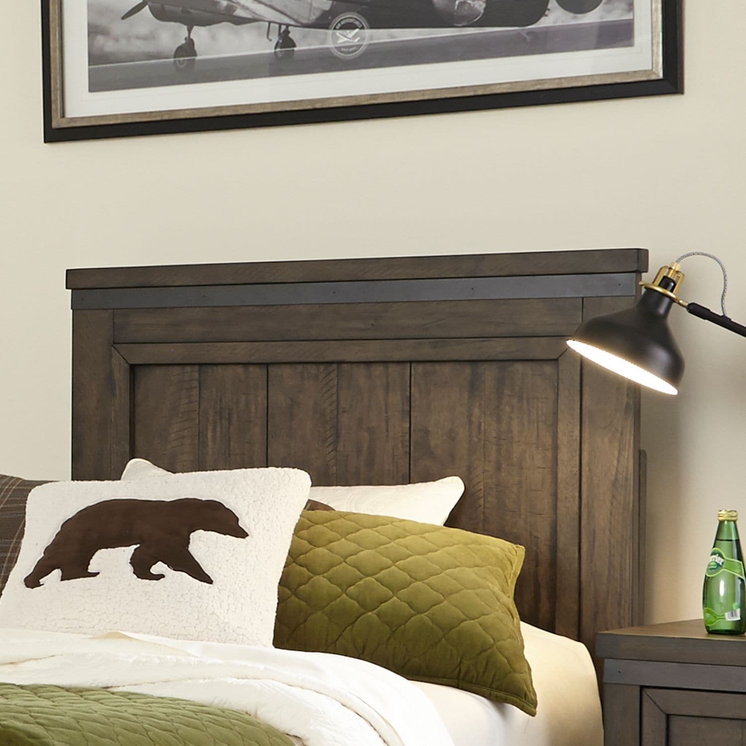Thornwood Hills Youth Rock Beaten Grey Full Panel Headboard