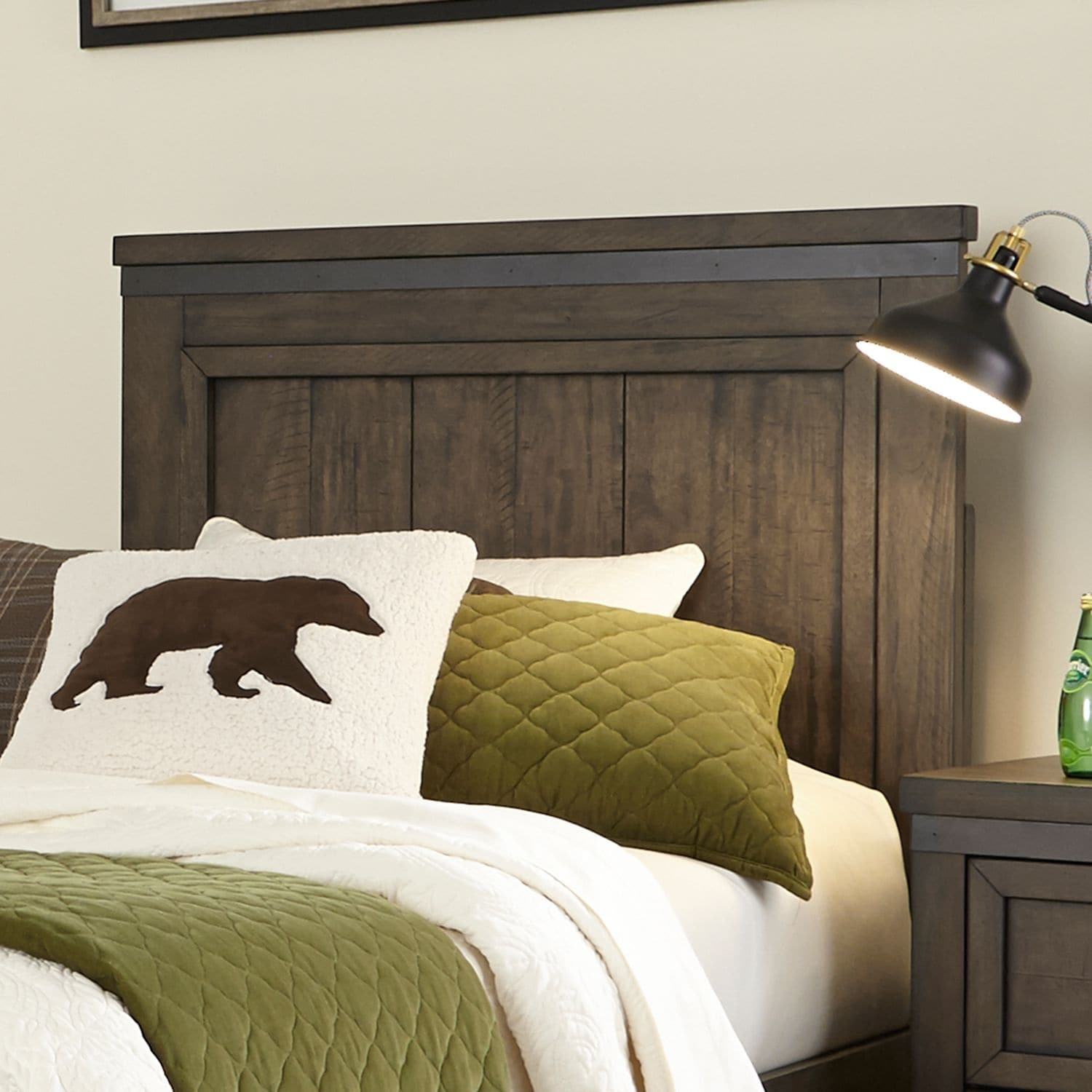 Thornwood Hills Youth Rock Beaten Grey Twin Panel Headboard