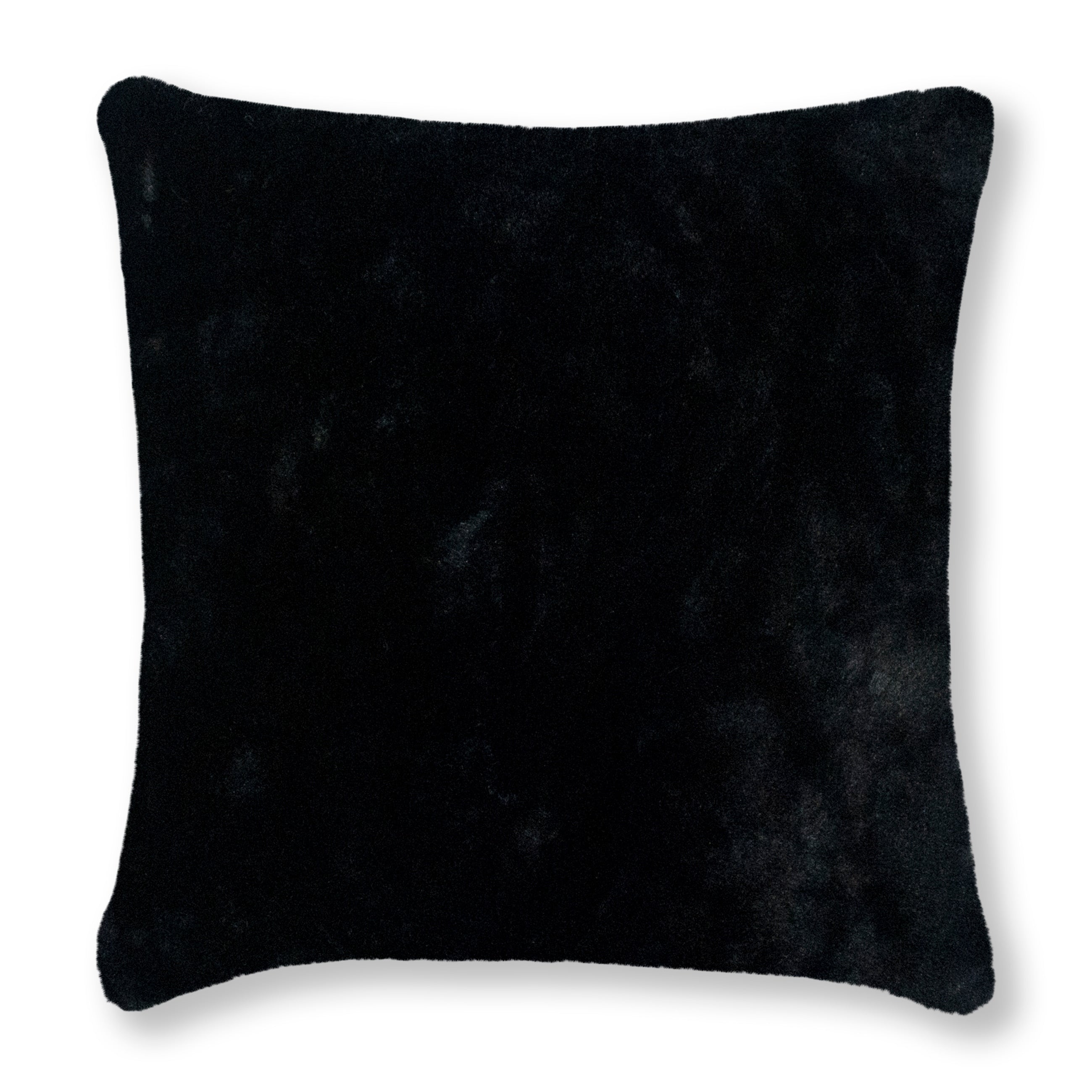 Thread And Weave Fury Tail Black 20 Inch Faux Fur Pillow