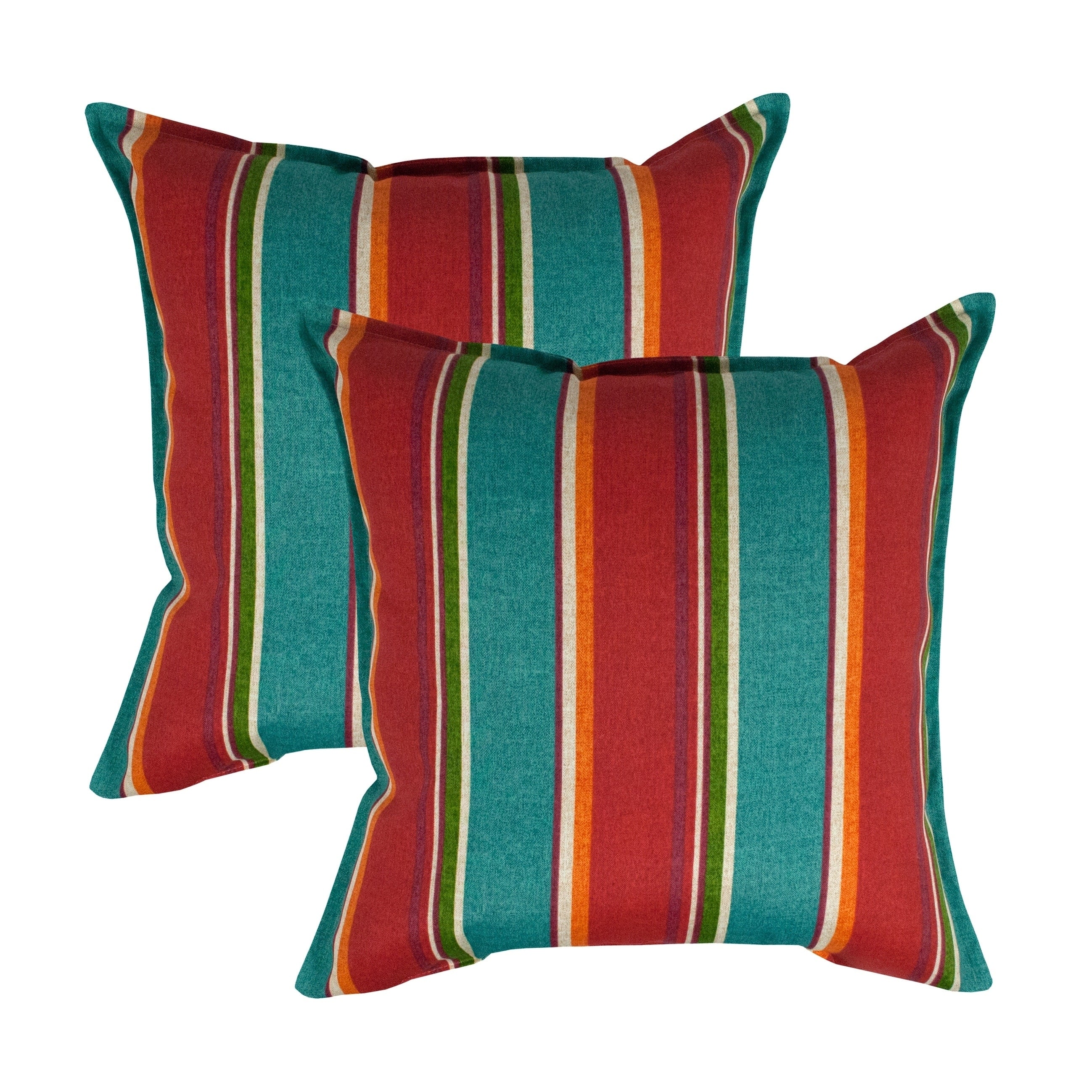 Thread And Weave Riverton Red 20 Inch Outdoor Pillow Set Of 2