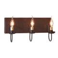 Three Arm Vanity Light In Hartford Black With Rd Stripe