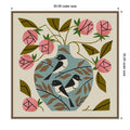 Three Bird Rose Vase By Renea L. Thull Framed Canvas Wall Art Print
