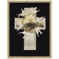 Three Crosses On Calvary Hill By German School Framed Mounted Canvas Wall Art Print