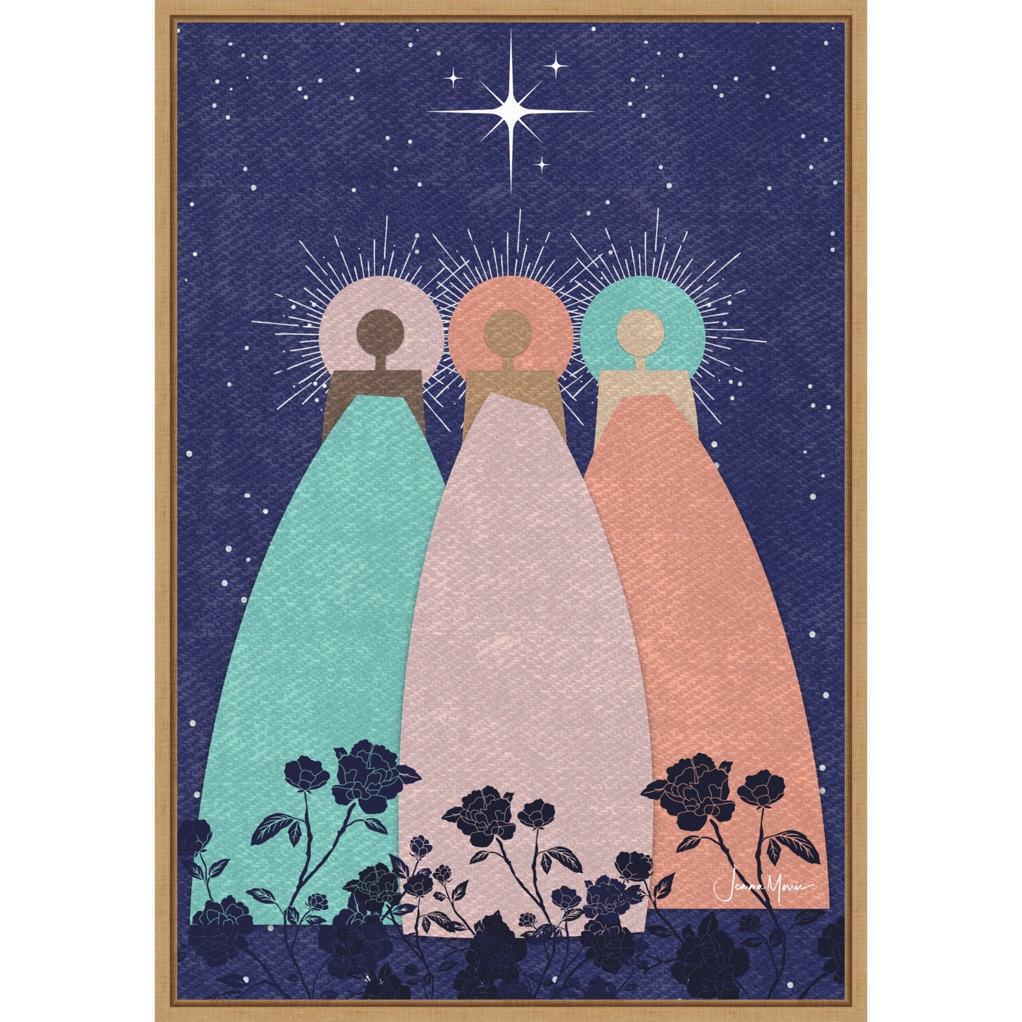 Three Spirit Guides Christian Art By Jemma Morris Framed Canvas Wall Art Print