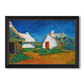Three White Cottages At 1888 Vincent Van Gogh Custom Framed Canvas