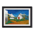 Three White Cottages At 1888 Vincent Van Gogh Custom Framed Print