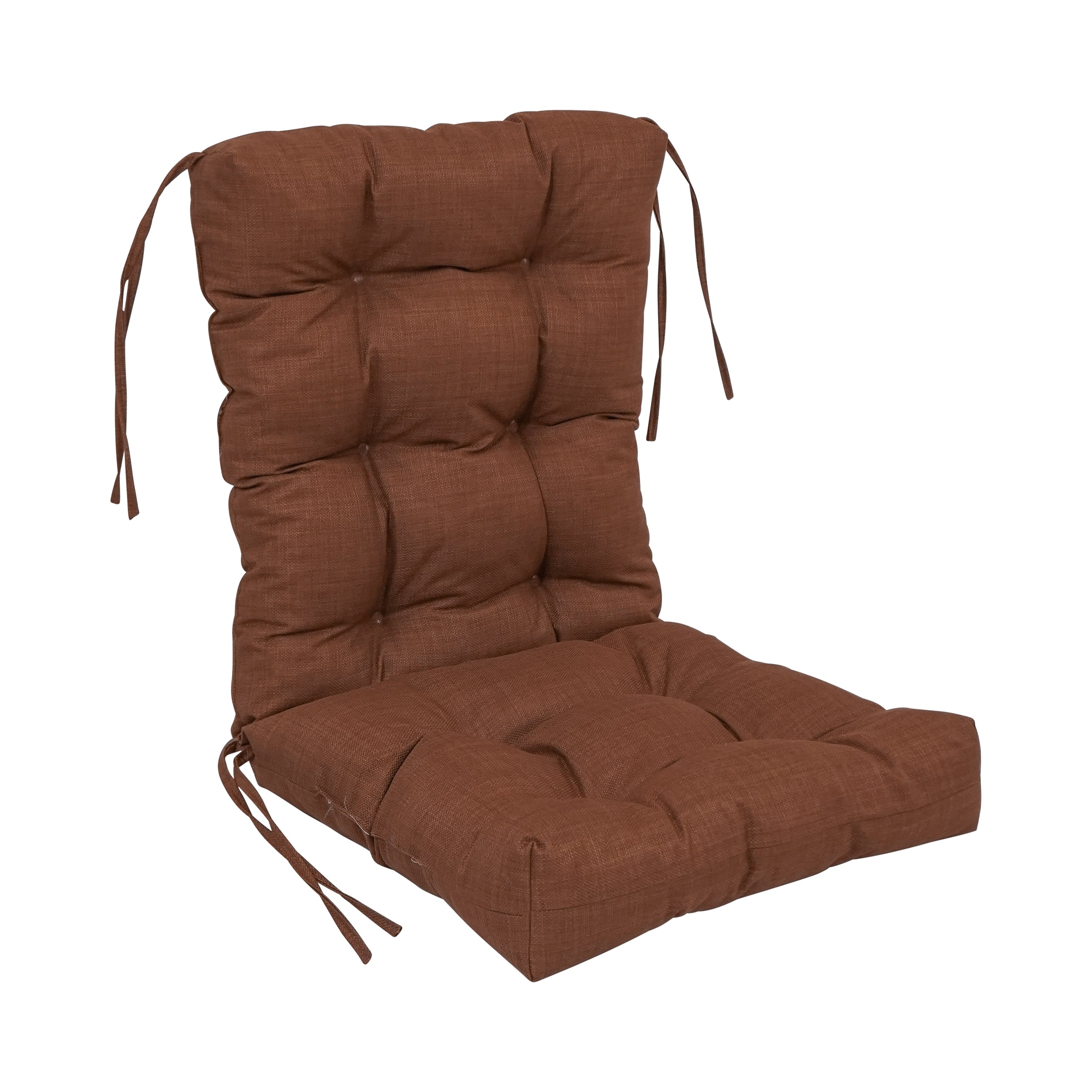22 Inch By 45 Inch Spun Polyester Solid Outdoor Tufted Chair Cushion