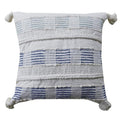 Throw Pillow White Blue Pattern 22 X22