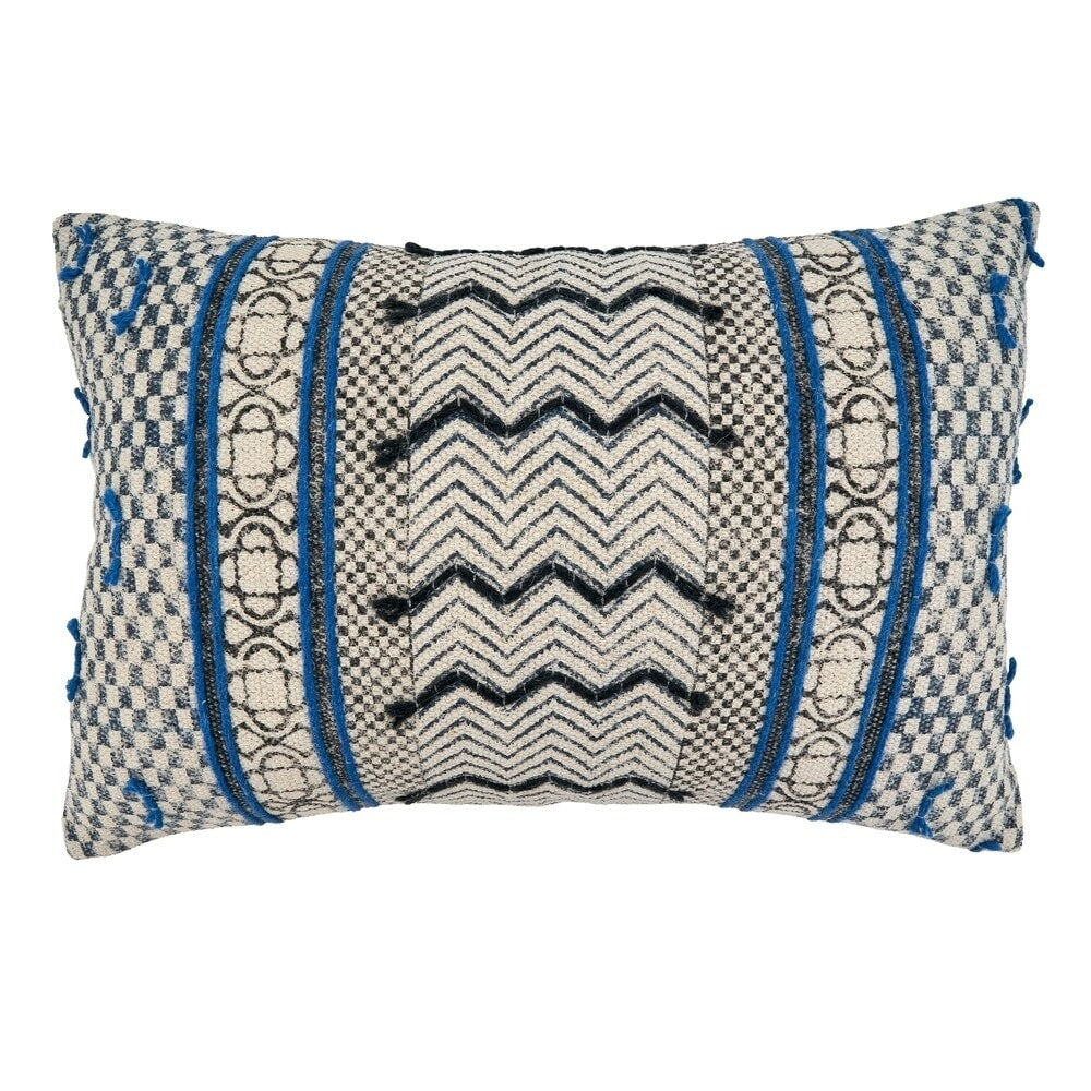 Throw Pillow With Boho Rug Style Design