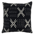 Throw Pillow With Dark Mudcloth Design