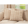 Throw Pillow With Jute Woven Design