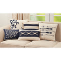 Throw Pillow With Rope Appliqu