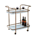Tiana Contemporary Serving Cart In Bronze Finish