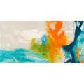 Tidal Abstract 1 Frameless Free Floating Tempered Glass Panel Graphic Wall Art