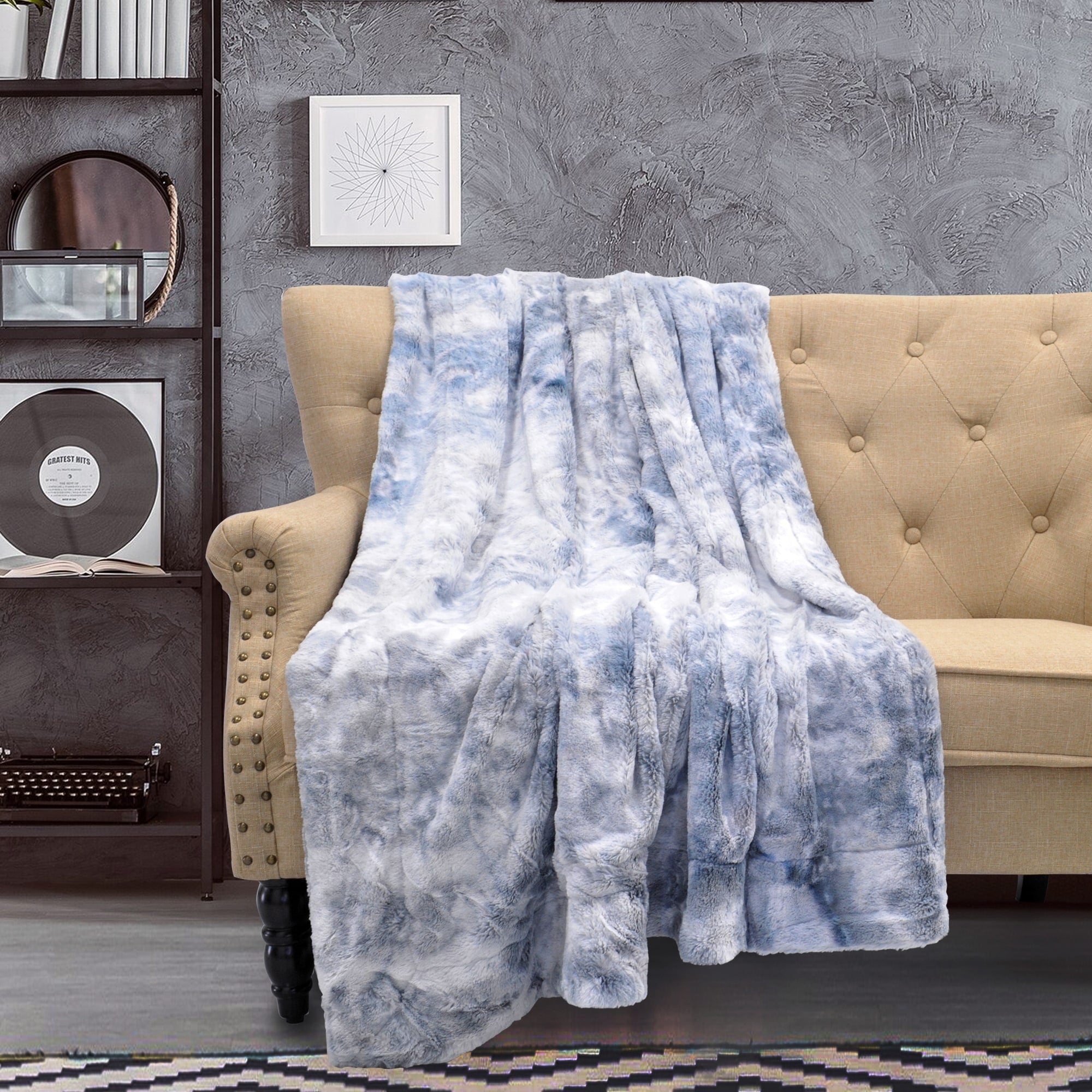 Boon Tie Dyed Double Sided Faux Fur Throw