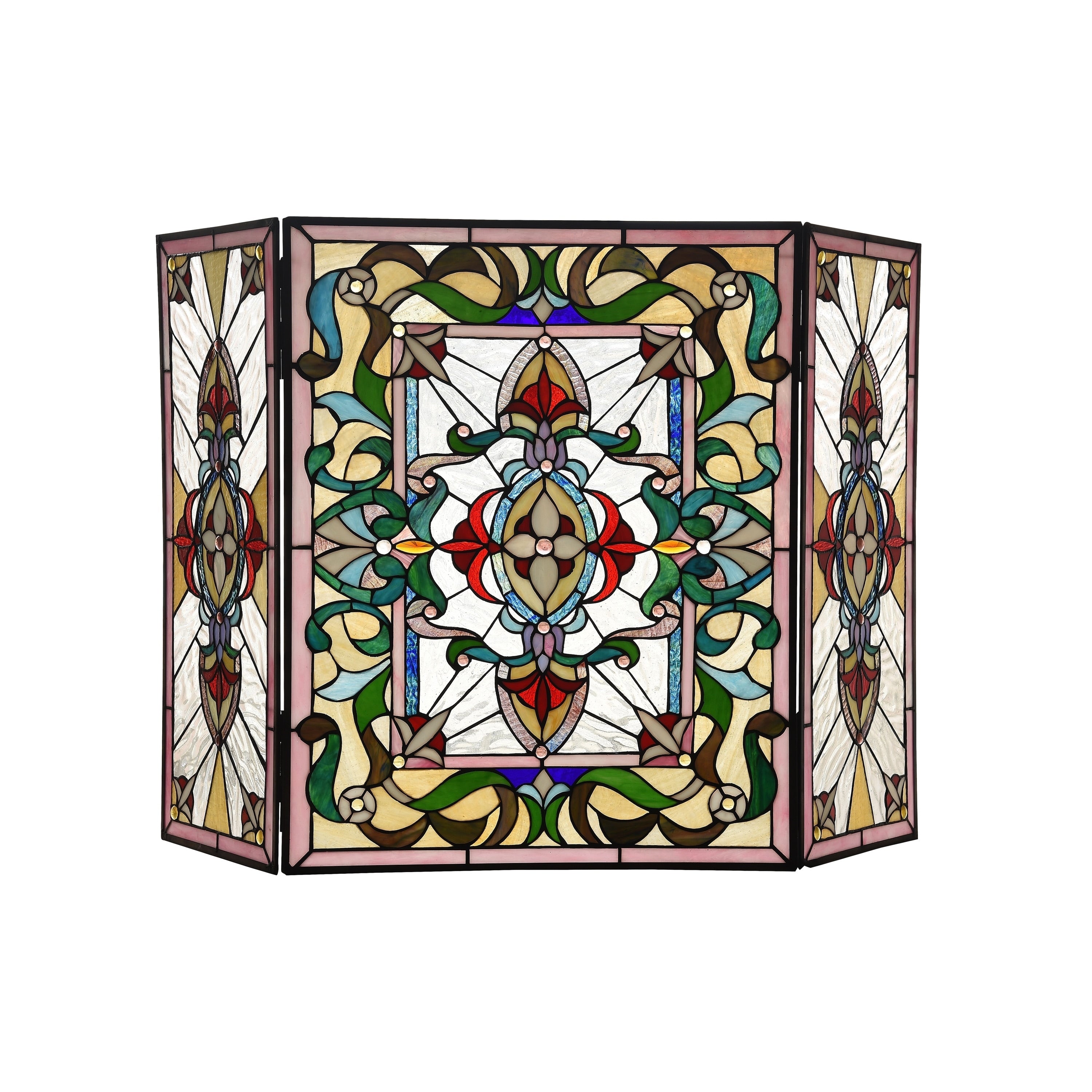 Tiffany 3 Panel Fireplace Screen
