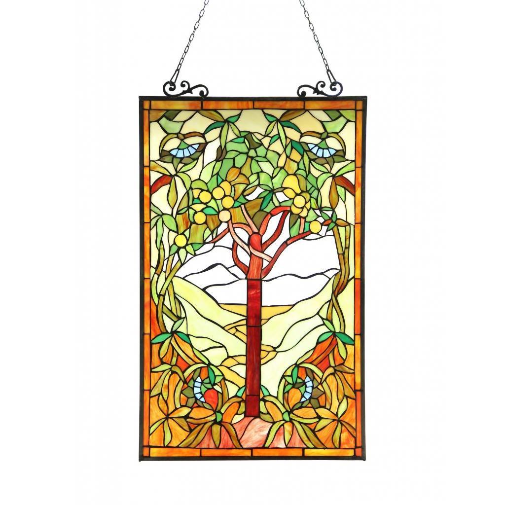Chloe Tiffany Style Tree Of Life Stained Glass Panel