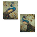 Tiffany Hakimpour Peacock On Sage I And Ii 2 Piece Canvas Giclee Art Set