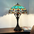 Tiffany Style 2 Light Antique Dark Bronze Table Lamp