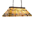 Tiffany Style 3 Light Linear Island Fixture