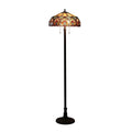 Chloe Tiffany Style Floral Design 2 Light Floor Lamp