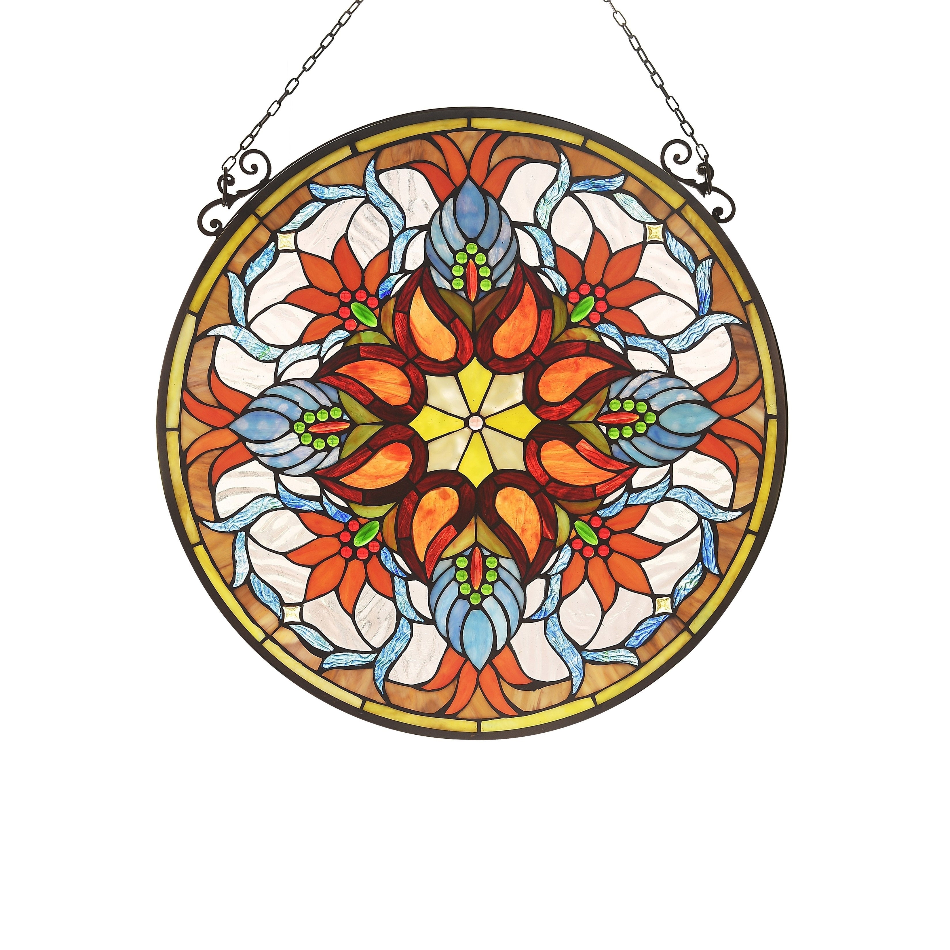 Tiffany Style Flower Design Suncatcher