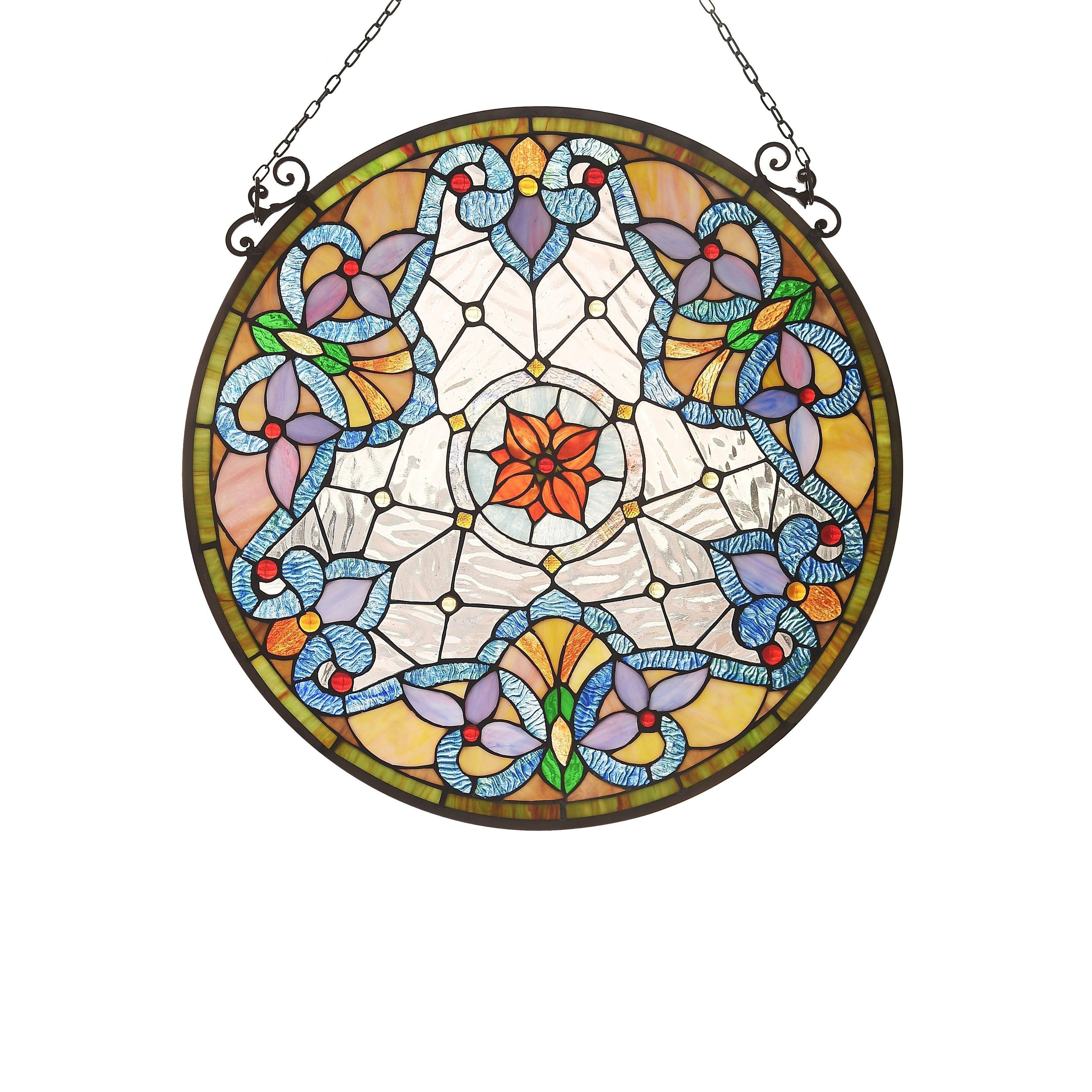 Tiffany Style Flower Design Suncatcher