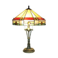 Chloe Tiffany Style Mission Design 2 Light Antique Bronze Table Lamp