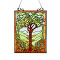 Chloe Tiffany Style Tree Of Life Window Art Glass Panel