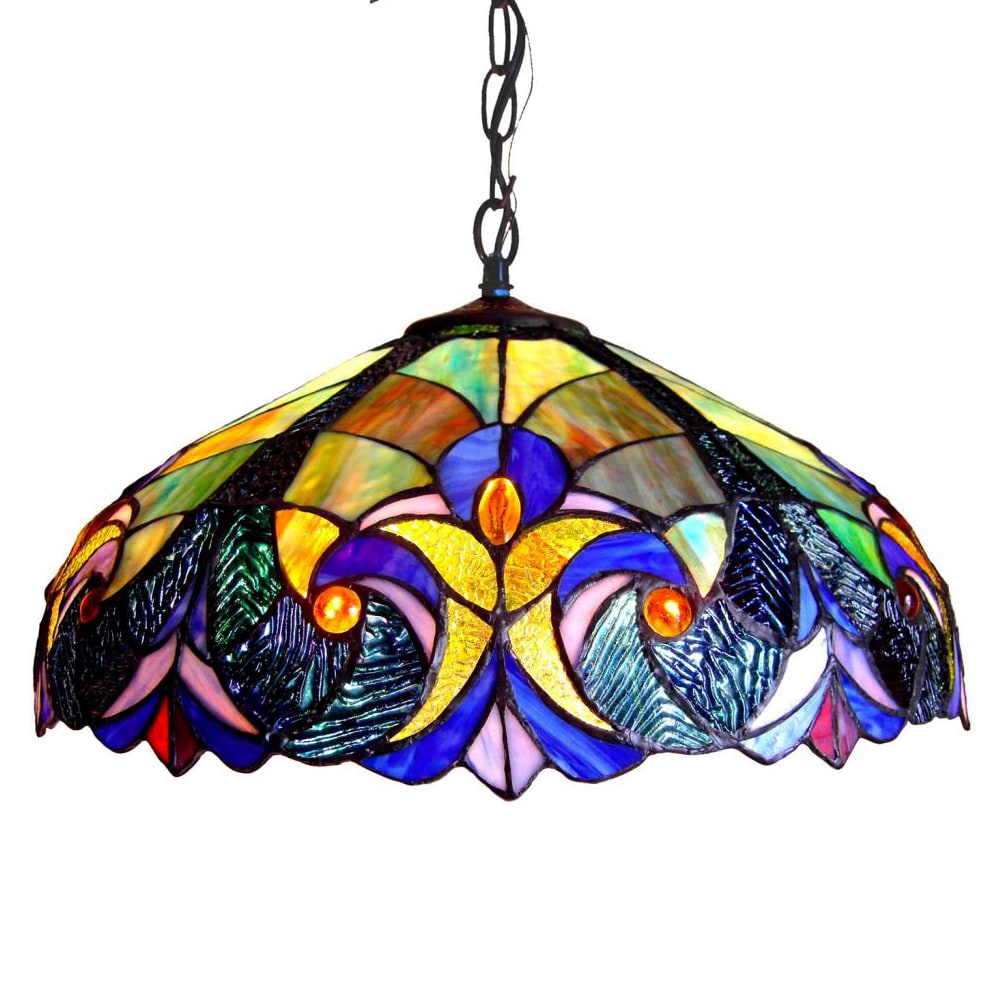Chloe Tiffany Style Victorian Design 2 Light Pendant