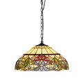 Chloe Tiffany Style Victorian Design 2 Light Hanging Pendant